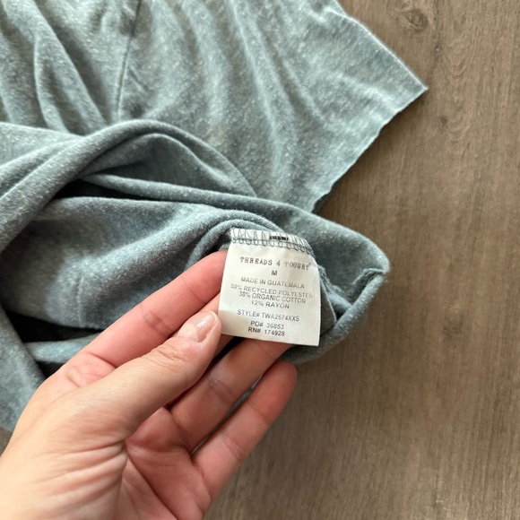 Threads 4 Thought Pale Blue Cropped Pocket Top - Picture 4 of 5